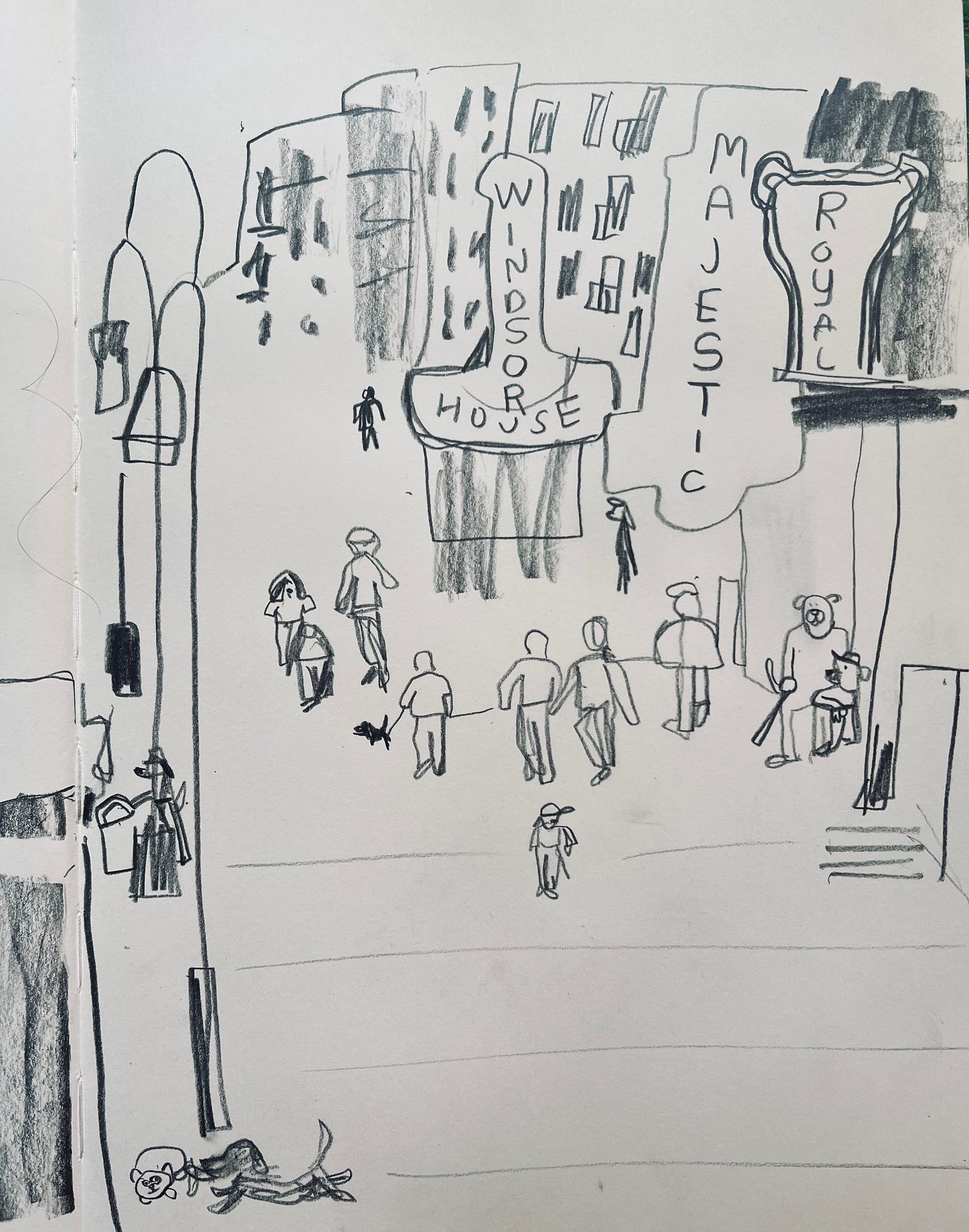 city scene illustration by Beth Spencer