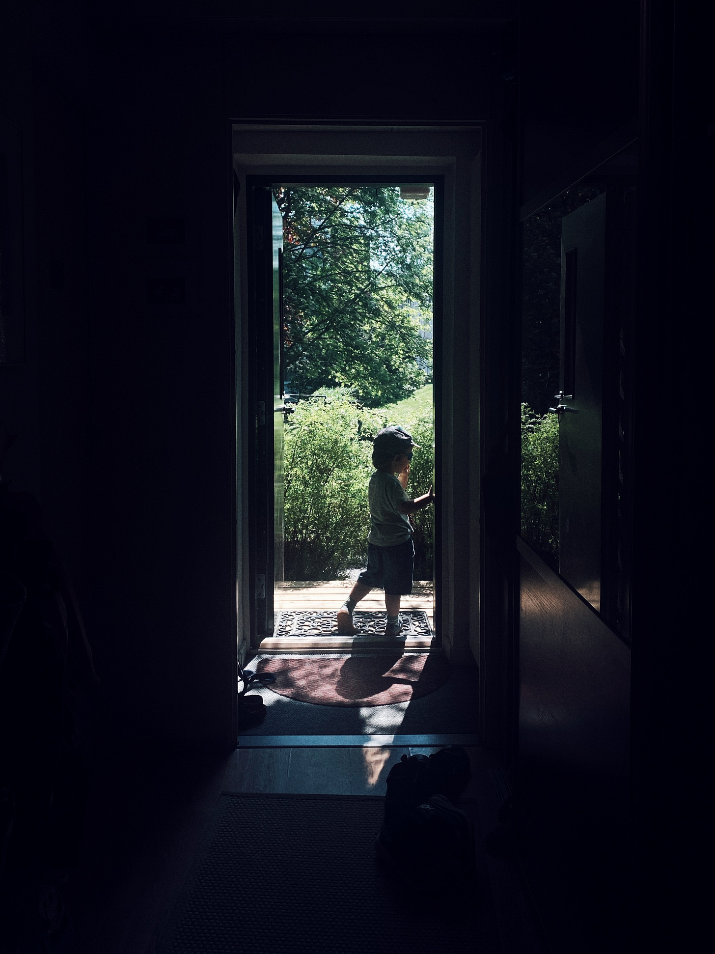 boy at the door