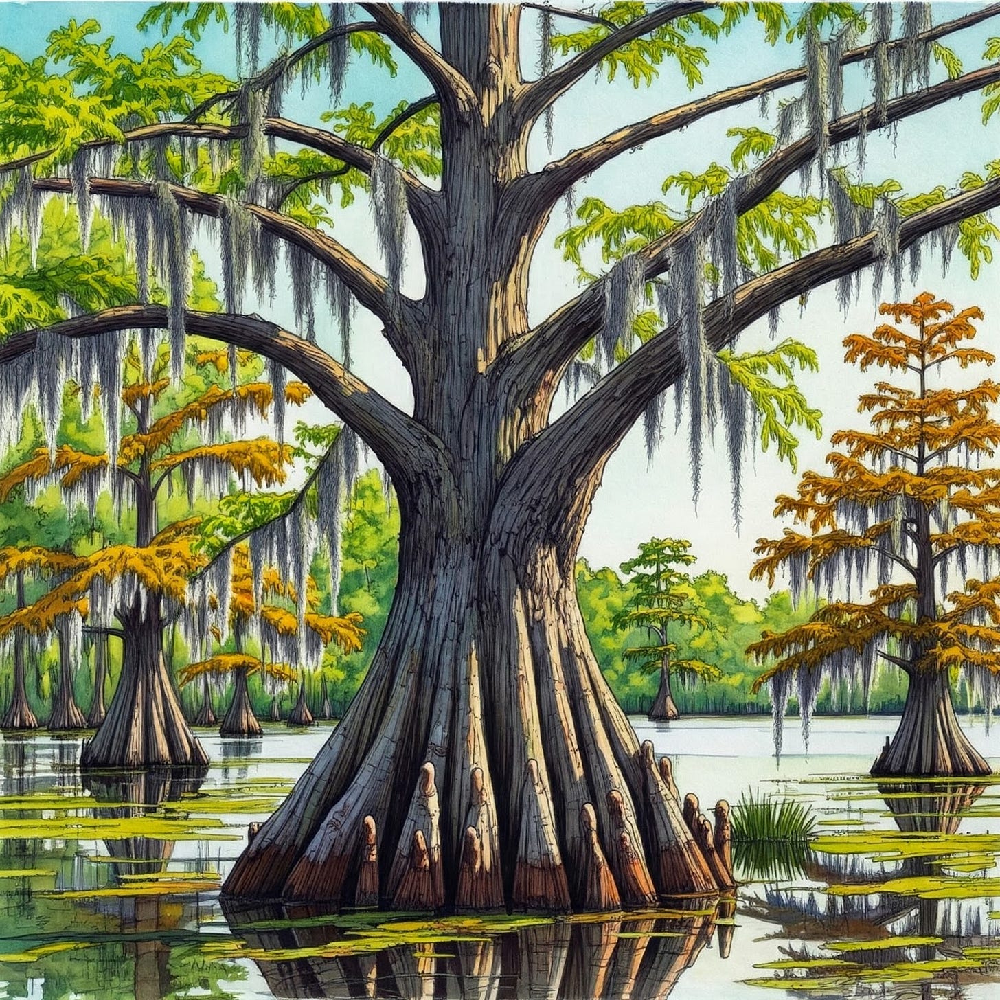 Image of The Champion Cypress tree in Louisiana