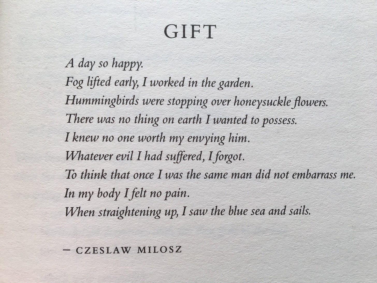 Kim French on X: "Gift by Czeslaw Milosz from A New Path to the Waterfall  by Raymond Carver https://t.co/IyzTwpbcrA" / X