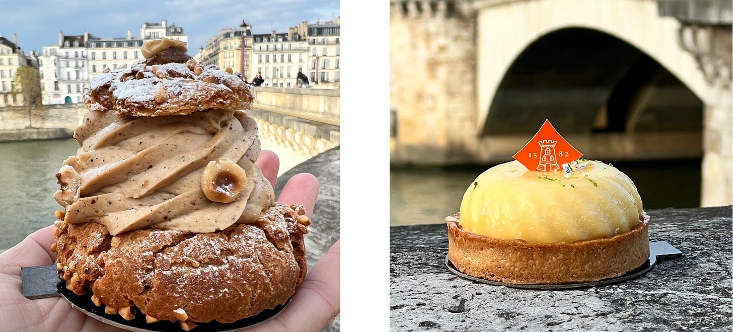 La Boulanger de la Tour pastry shop in Paris - Paris-Brest and tart au citron