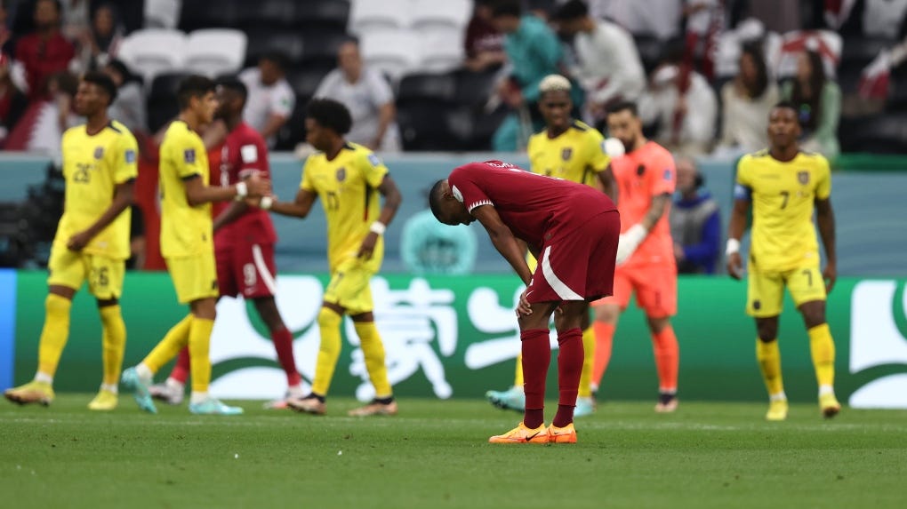 Qatar lose World Cup opener to Ecuador | CTV News