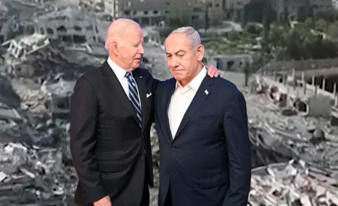 biden netanyahu gaza ruiner