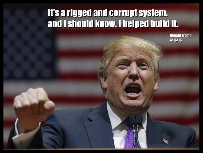 donald trump rigged system