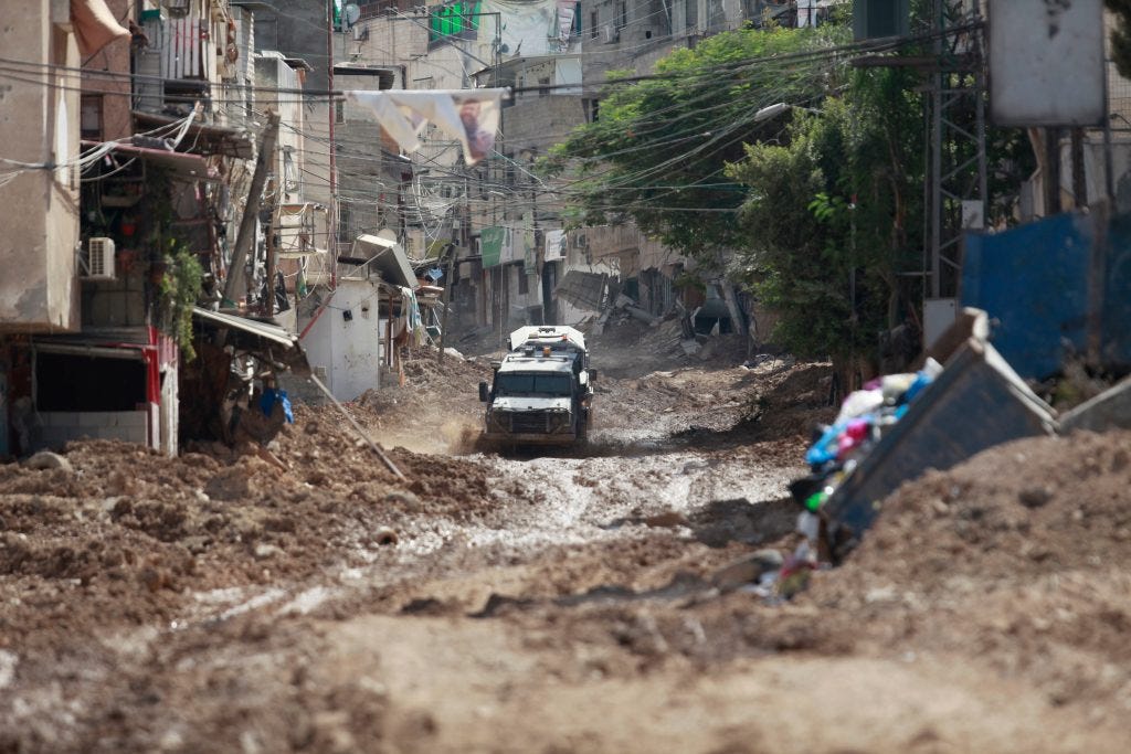 Israeli armored vehicles drive through Tulkarem, September 3, 2024. (Photo: Mohammed Nasser/APA Images)