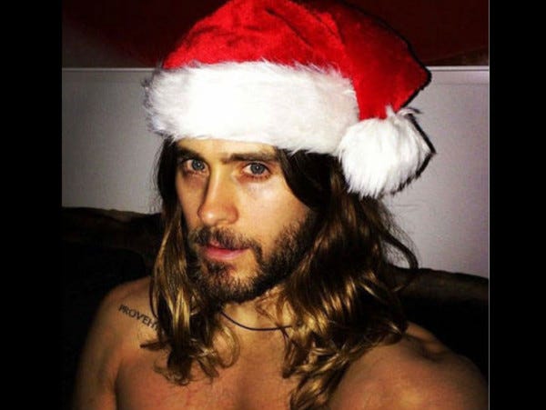 jared leto sexy male santa celebrities 2015