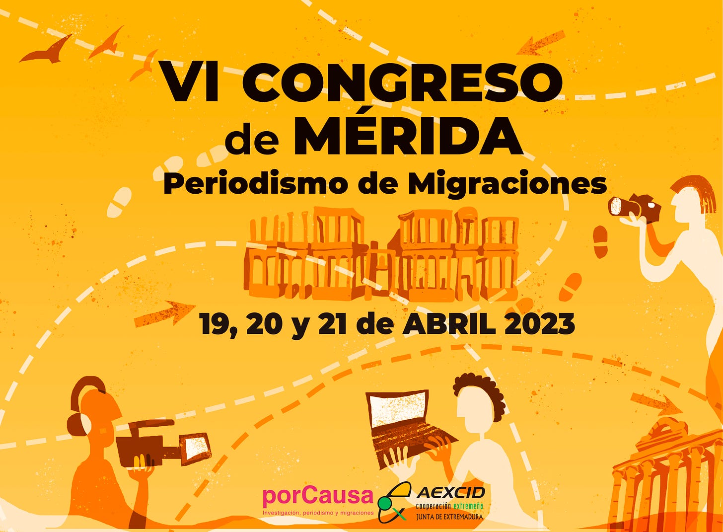 20230316 El VI Congreso Internacional de Periodismo de Migraciones se  celebrará del 19 al 21 de abril en Mérida con ponentes como Rosa María  Calaf y Fernando González 'Gonzo' - JUNTAEX