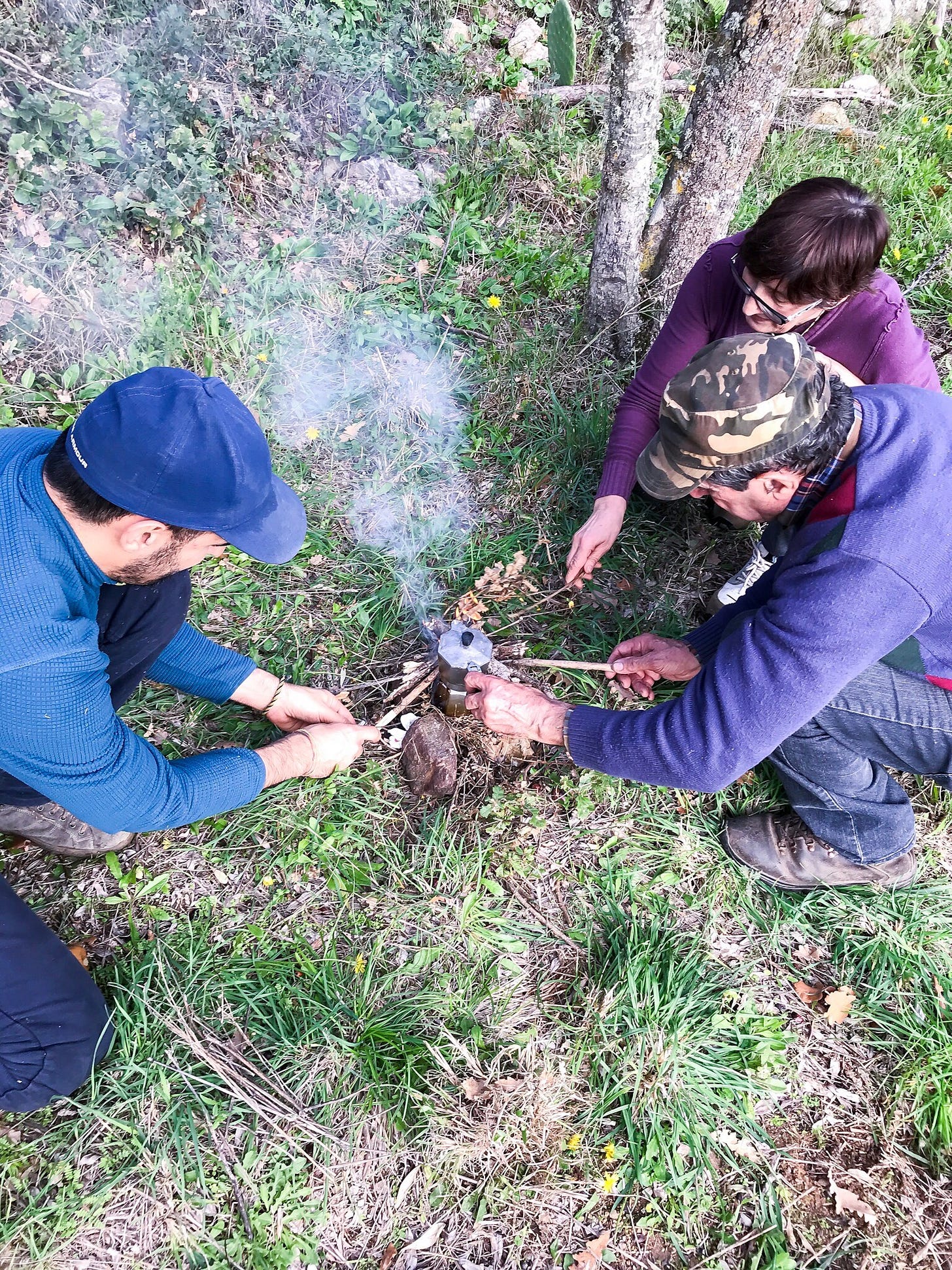 Italians making coffee