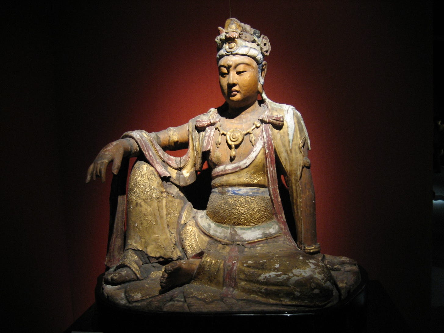 A statue of bodhisattva Avalokiteśvara