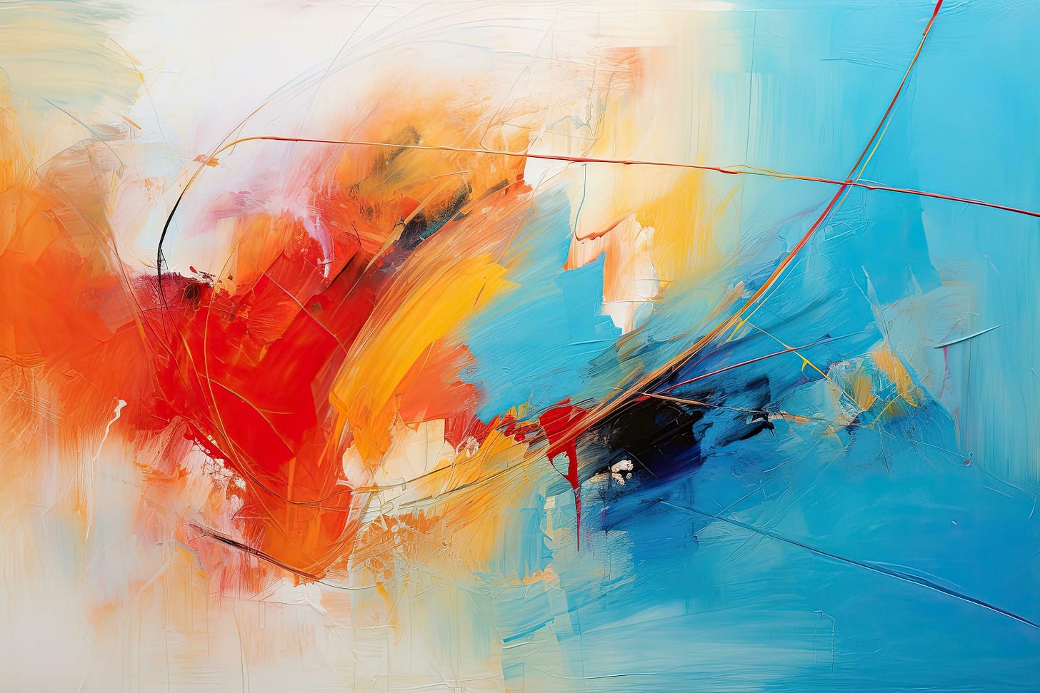 Abstract oil painting on canvas. Colorful brushstrokes of paint. Modern art.  Contemporary art. Abstract expressionism painting, AI Generated 27850792  Stock Photo at Vecteezy