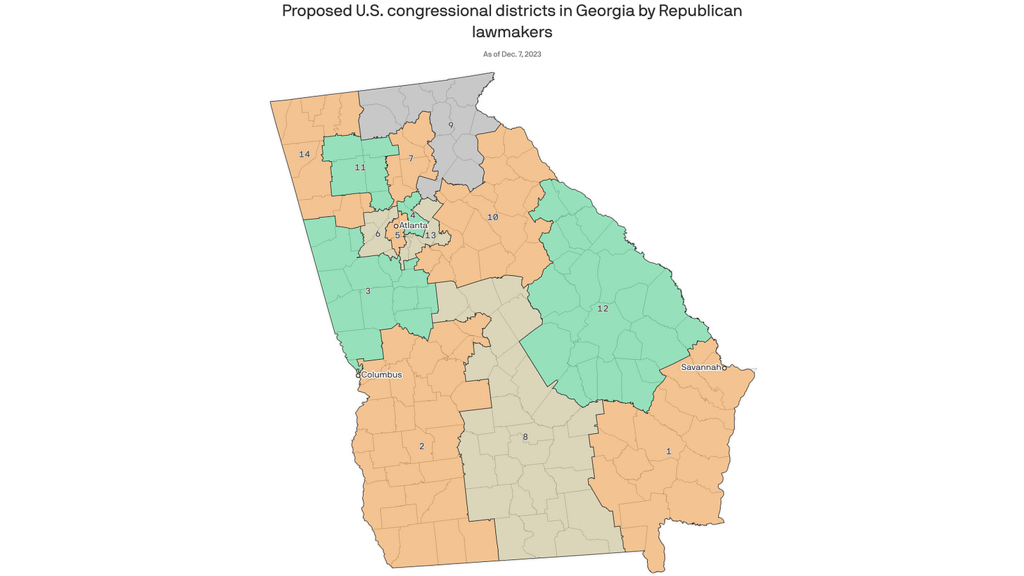 Ga. legislators approve redrawn ongressional maps - Axios Atlanta