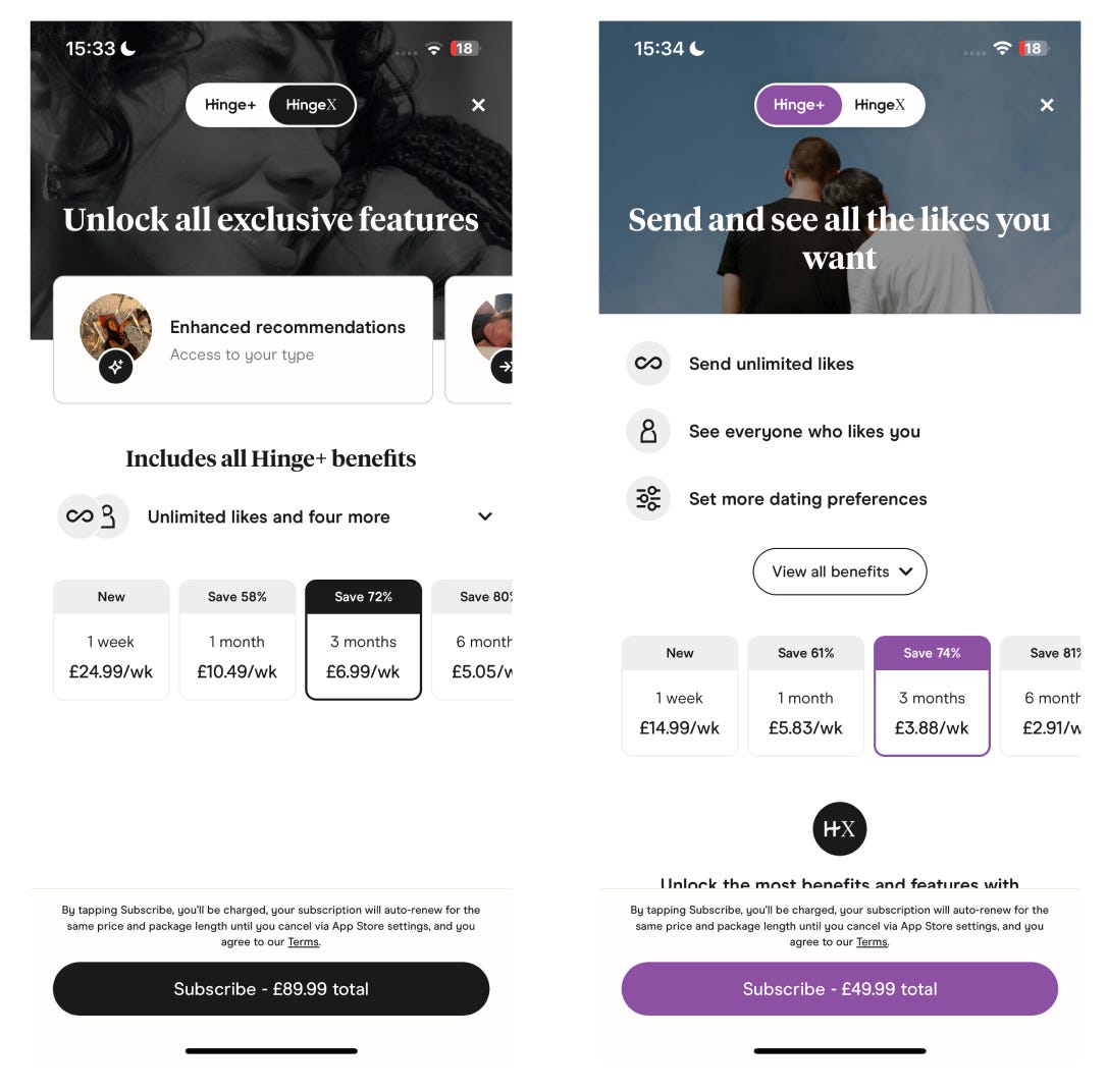 Screenshot of Hinge plans Screenshot of Hinge plans