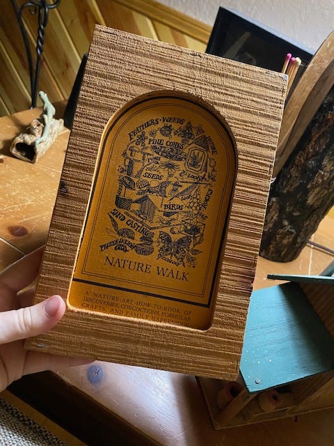 Naturalist book series in a wooden box