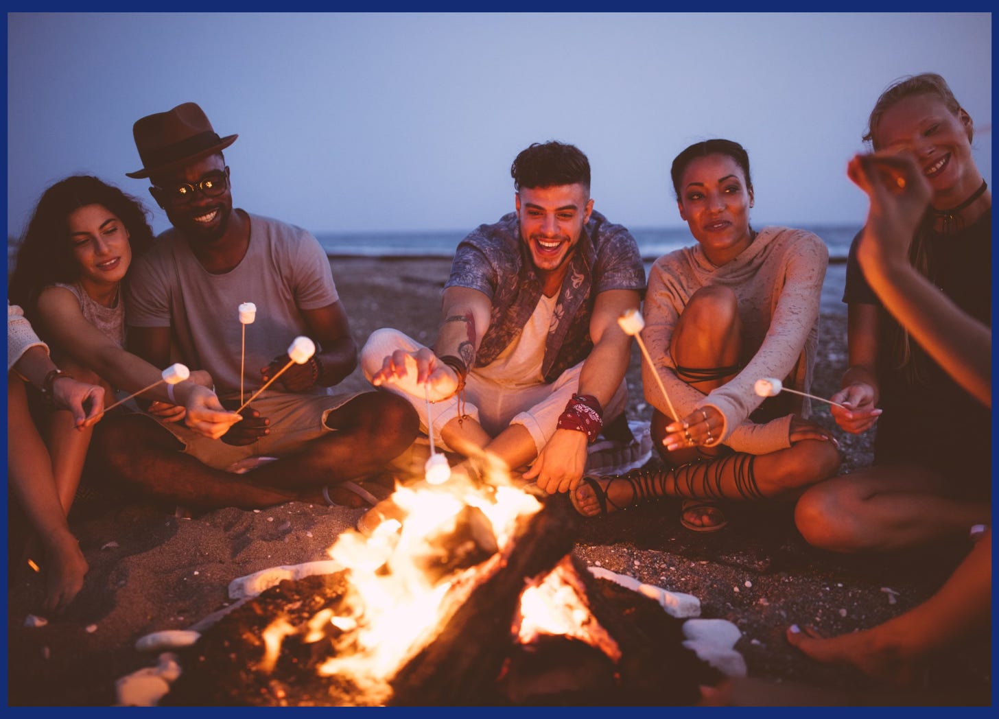 beach bonfire with friends. Unmasking Autism Blog: Choose Your Camp. Autistic blog | Unfriending ableists: from inside Angela's Autistic mind