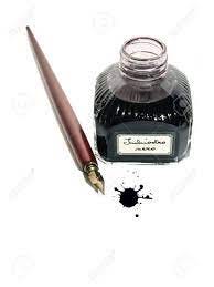Vintage Ink Well And Fountain Pen On White Background Stock Photo, Picture  and Royalty Free Image. Image 12410025.