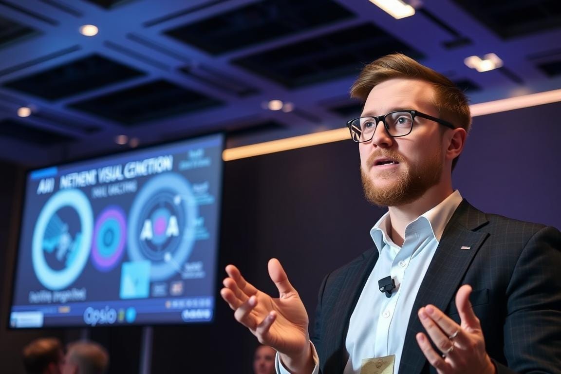 Jacob Stålbro presenting Opsio's vision for the future of Automated Visual Inspection