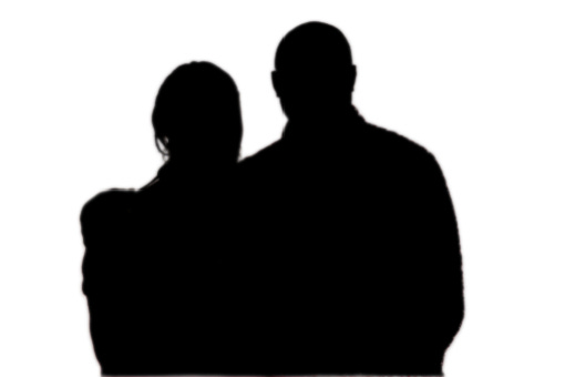 sillhouette of a picture of husband and wife (JeNom and Njeb Makama)