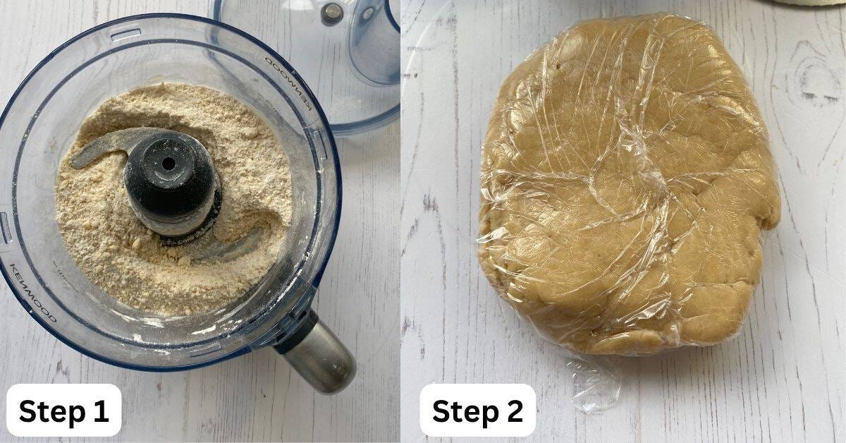 Basic Pastry dough in a food processor.