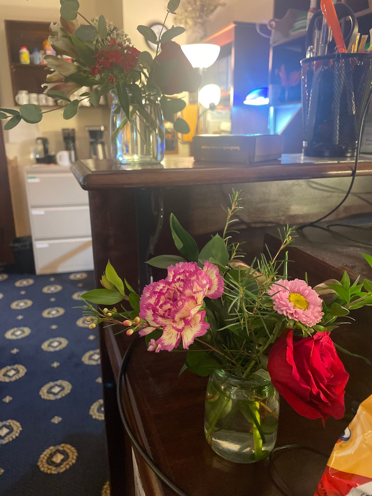 Flowers delivered to Senator Tobin's team from Senator Tobin's spouse