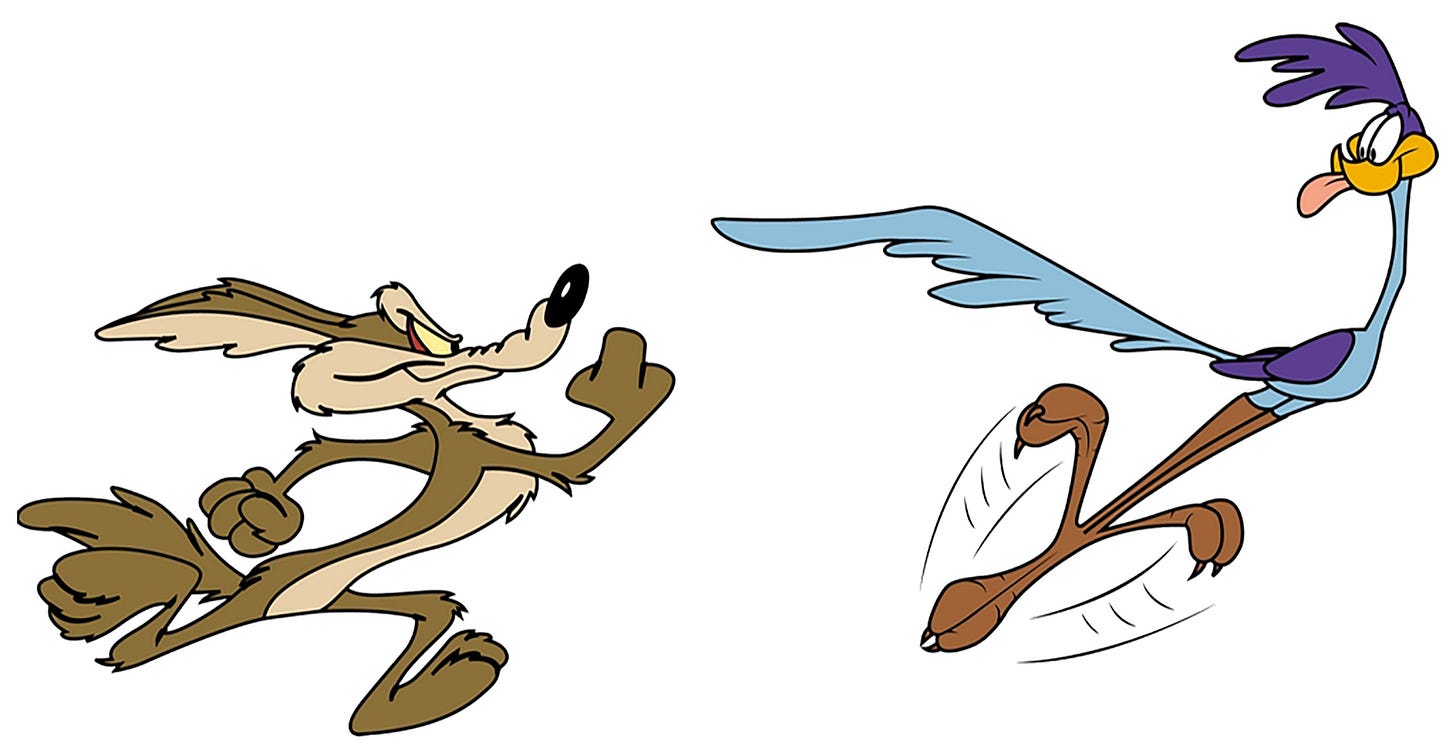 Wile E. Coyote and The Road Runner Iron On Transfer #1 – Divine Bovinity  Design
