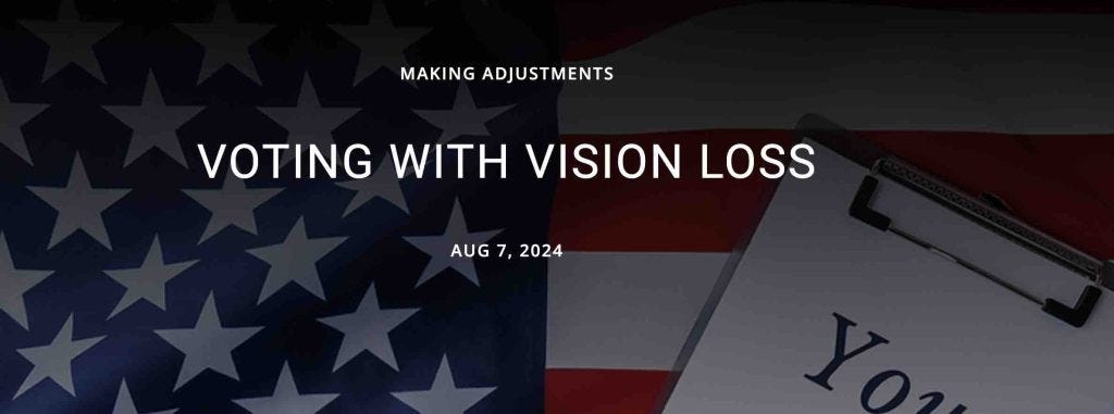 Voting with vision loss