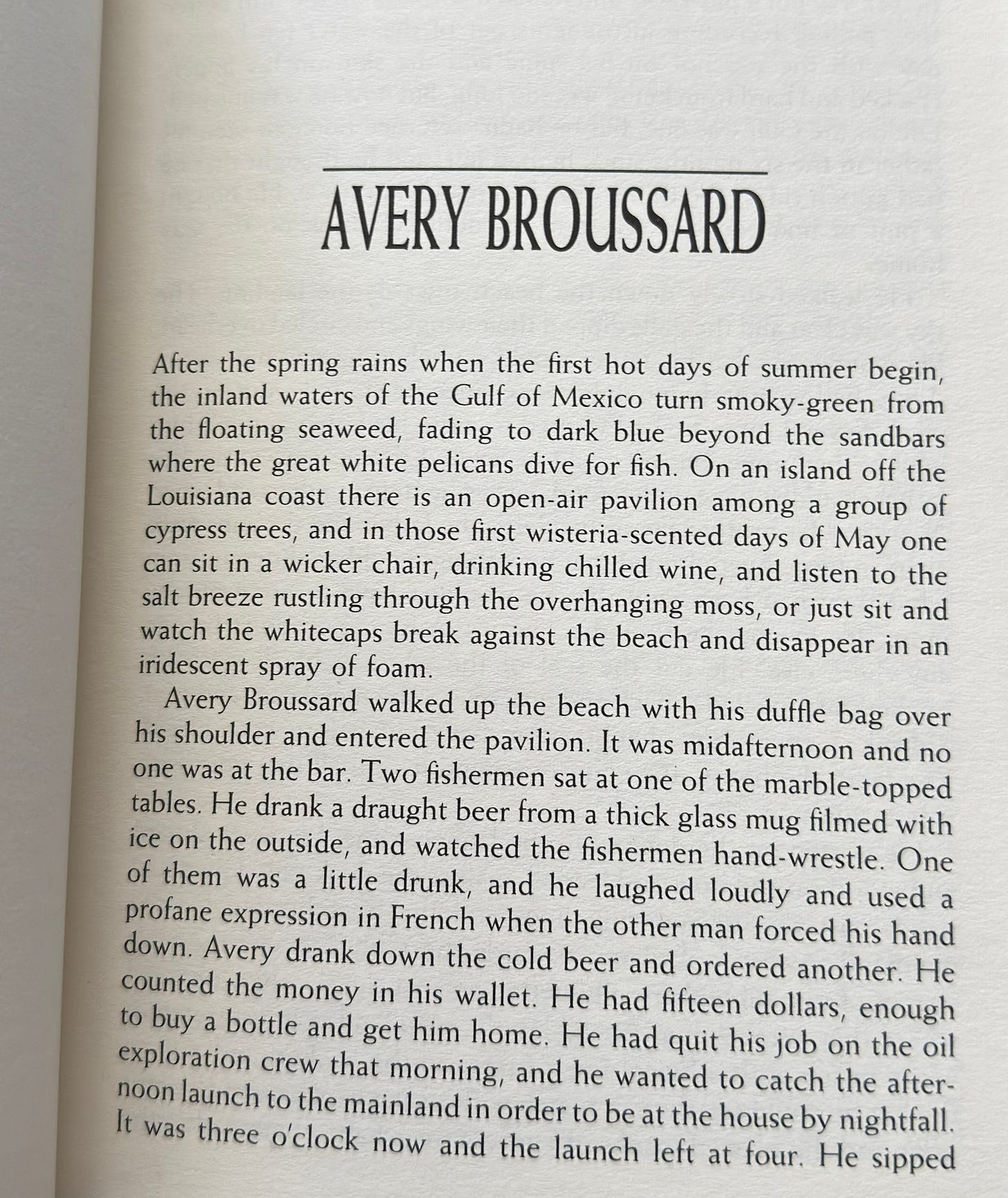 The first page of the novel Half of Paradise