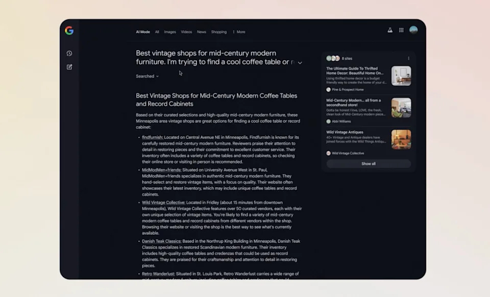 Google is bringing AI Mode to all US users on an opt-in basis. (Image: Google)