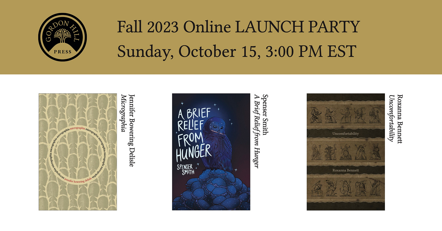 Fall 2023 Online Launch Party, Sunday, October 15, 2023