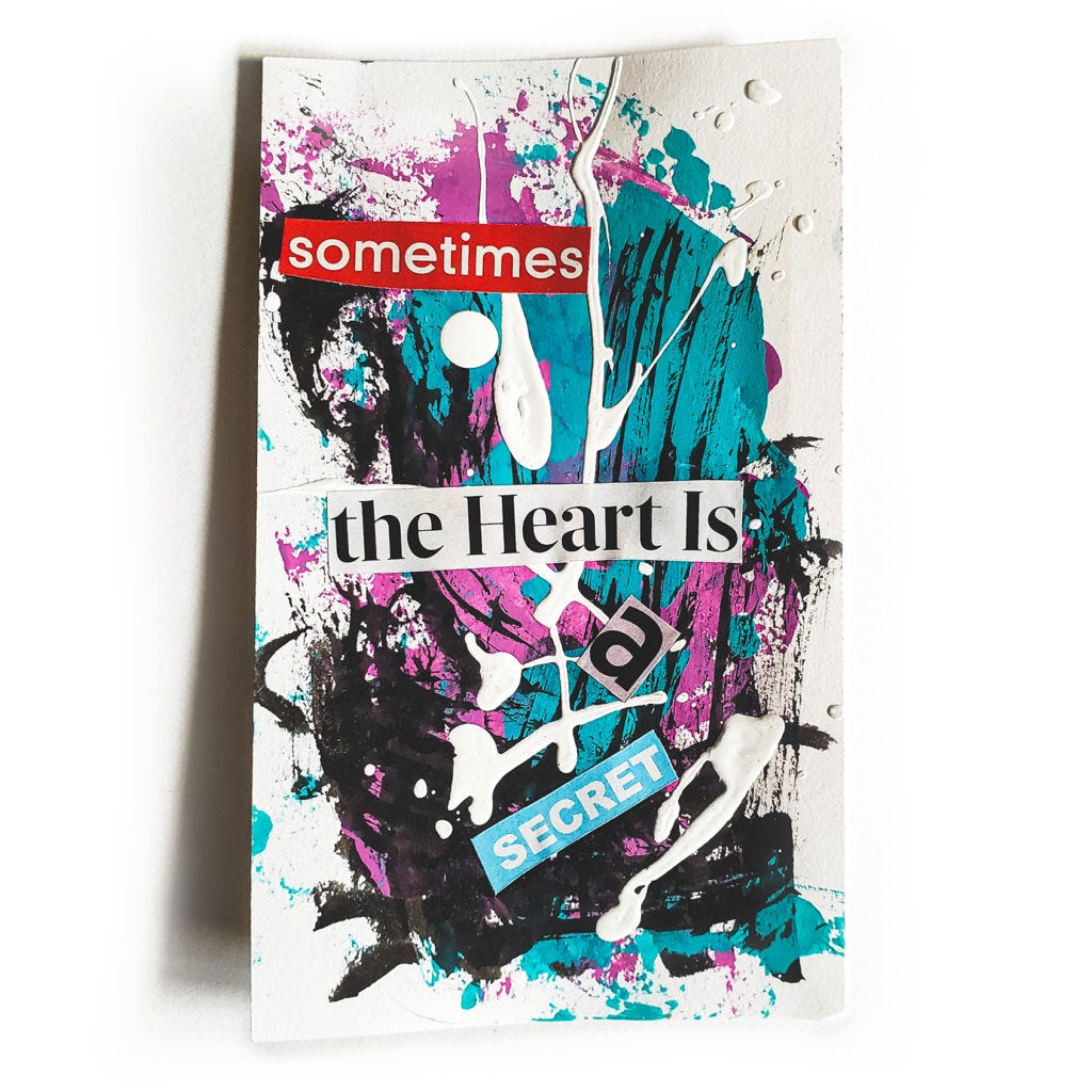 the heart is a secret - original art by Duane Toops