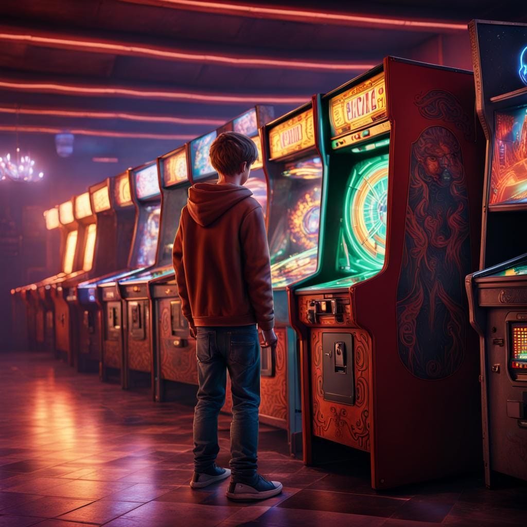 David at the arcade