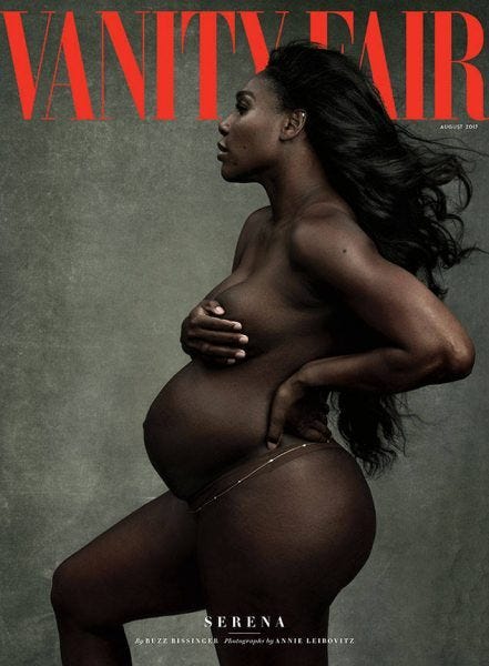 serena williams does vanity fair cover like demi moore