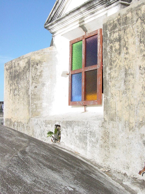 four-pane colored window nicaragua cathedral