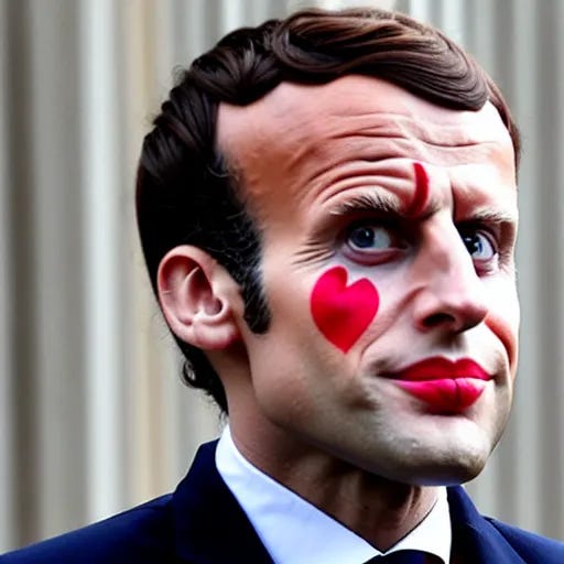 Emmanuel Macron clown makeup | Stable Diffusion | OpenArt