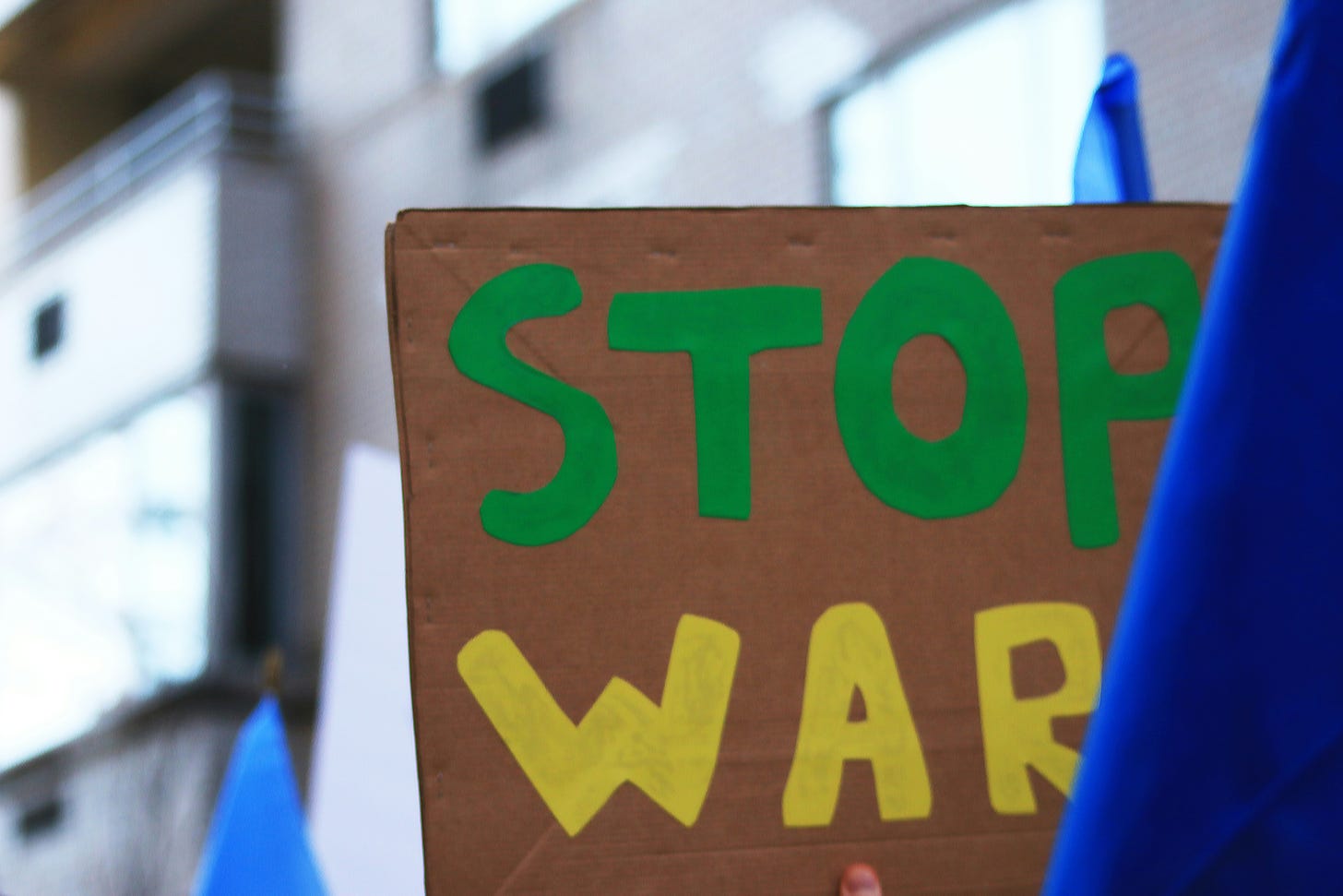 Stop war sign