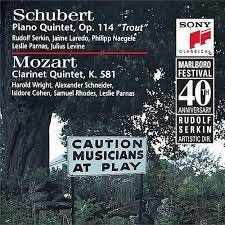 Marlboro Recording Society - Schubert: Piano Quintet in A Major, D. 667 " Trout" - Mozart: Clarinet Quintet in A Major, K. 581 - Amazon.com Music