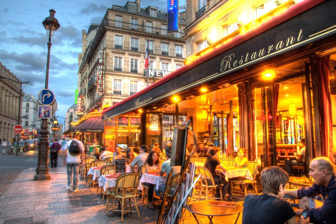 Buy MONTMARTE PARIS FRANCE Cafe Building Night Paris France Hdr Photo Print  Wall Decor Home Furnishing Wall Art French Artwork Painting Online in India  - Etsy