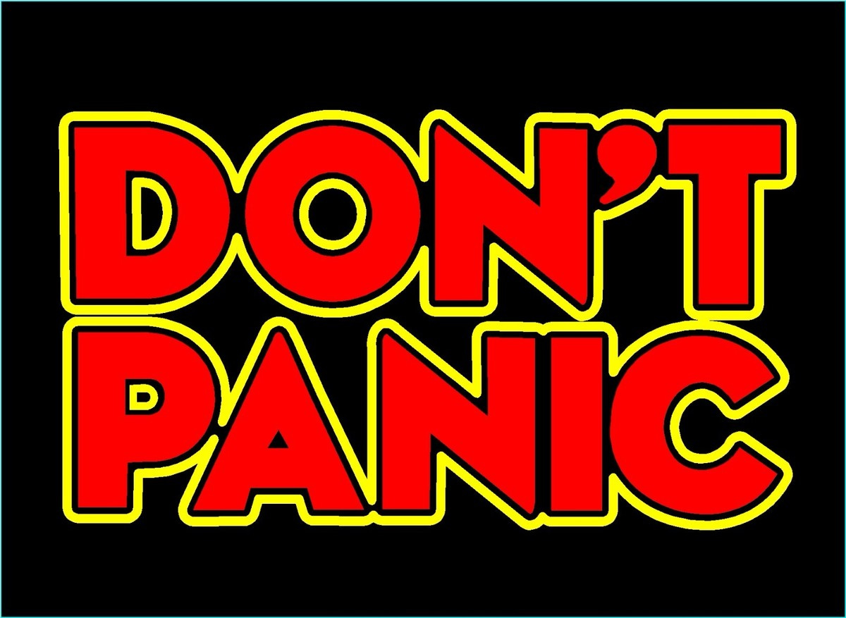 Don't Panic Decal Hitchhikers Guide To The Galaxy car vinyl two color  sticker