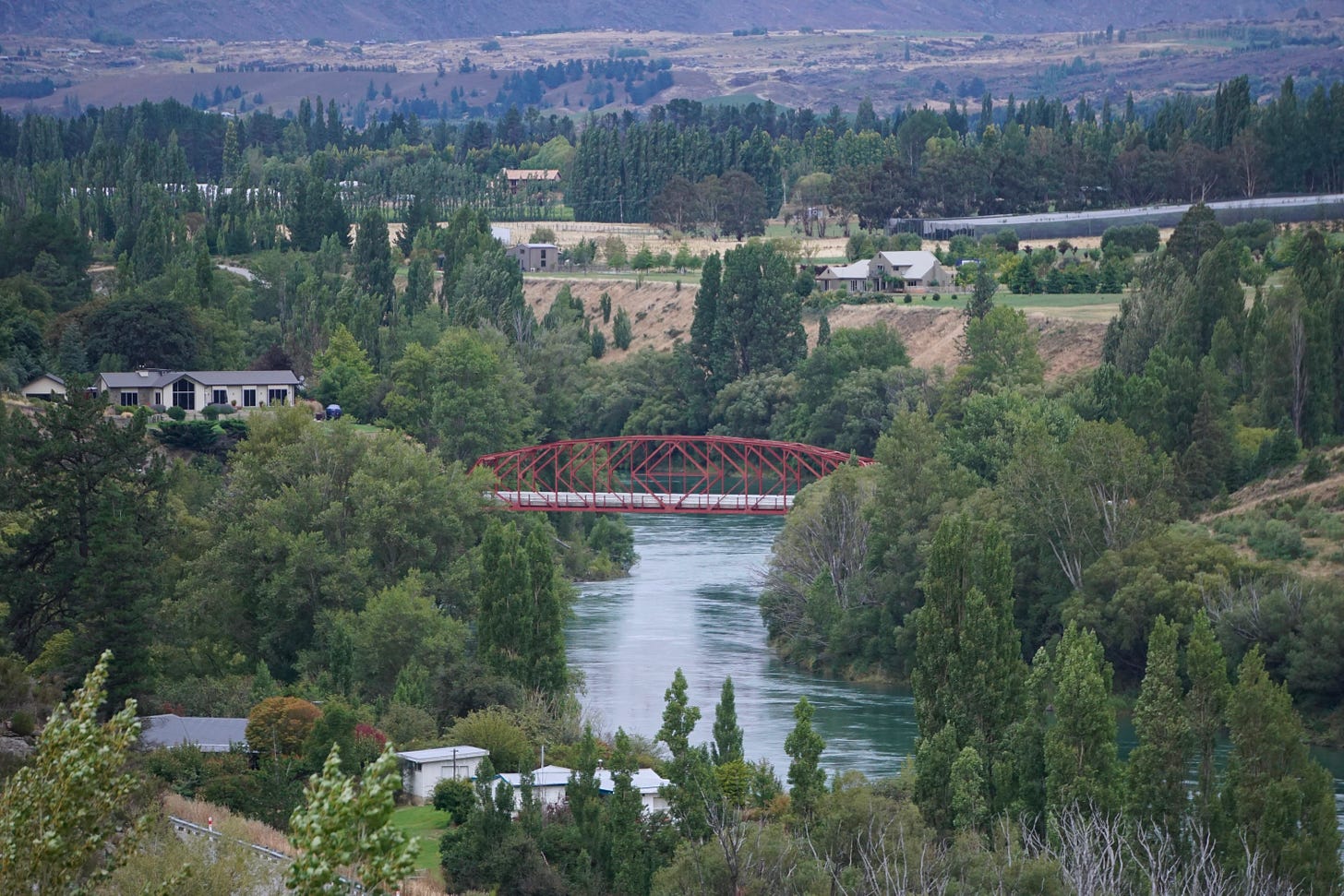 One-lane bridge in New Zealand