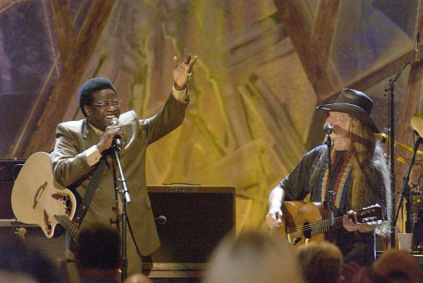 Al Green and Willie Nelson during Willie Nelson and Friends: "Outlaws & Angels" - Show and Backstage at Wiltern Theatre in Los Angeles, California,...