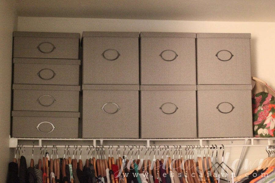 Let's Get Organized Linkup- Master Bedroom Closet | JessicaFawn.com
