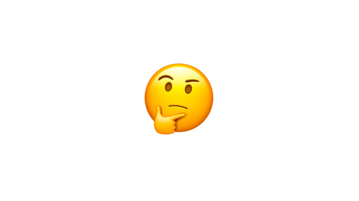 Emoji of thinking face