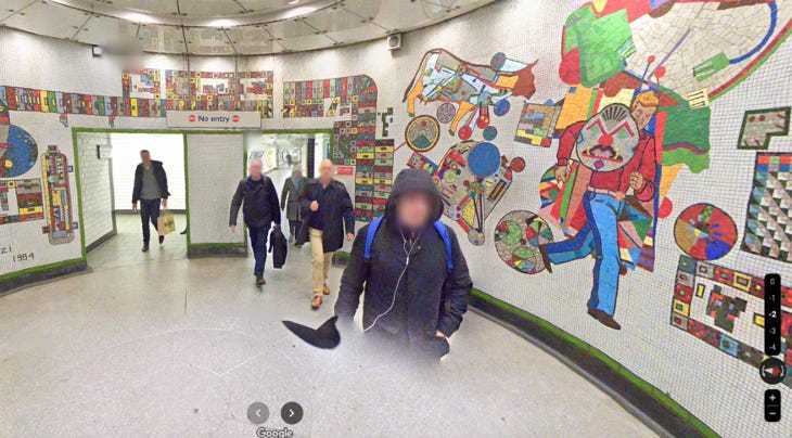 A street view image of tottenham court road tube below ground