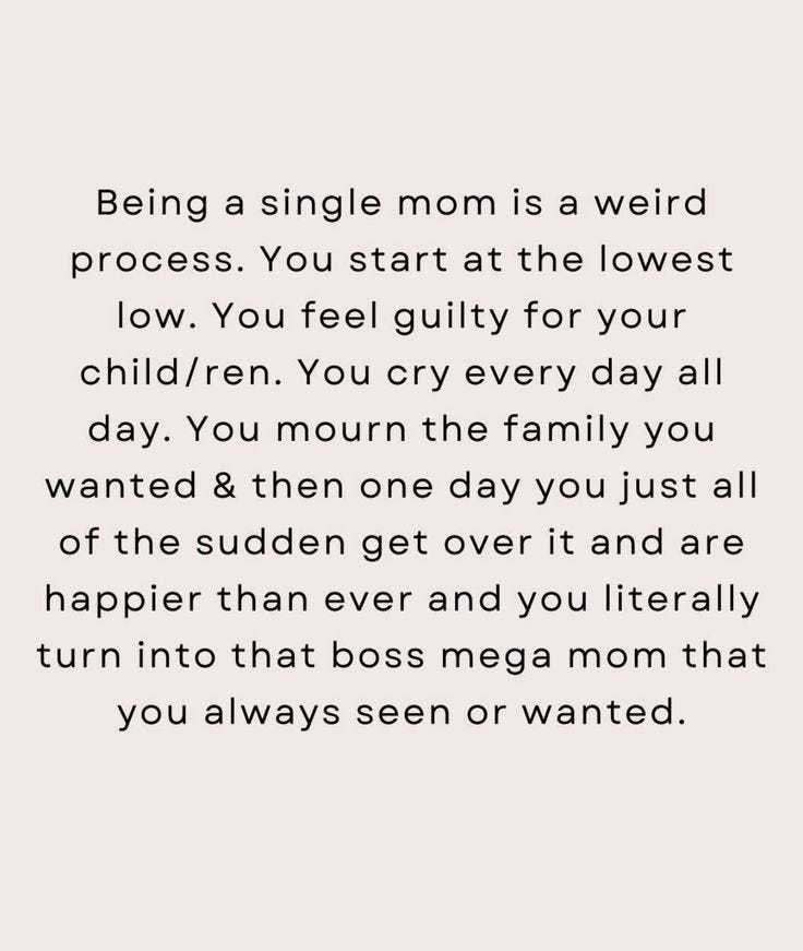 This may contain: a poem written in black and white with the words being a single mom is a weird process