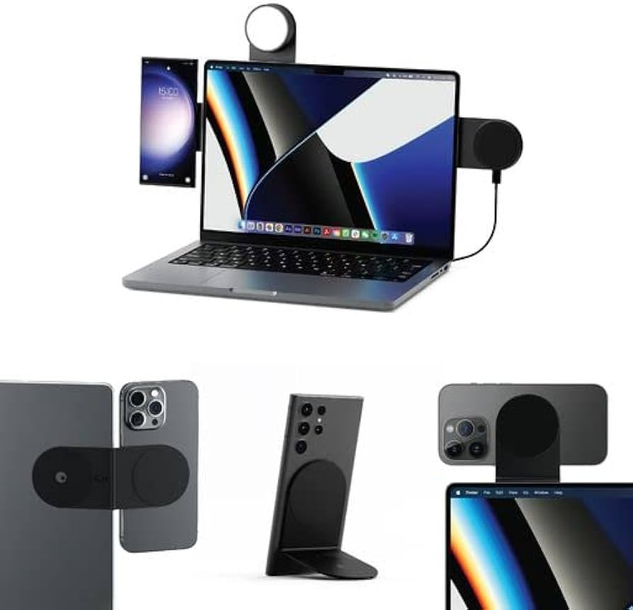 Amazon.com: Rolling Square Edge Pro Full Kit - Mobile Magnetic Phone Holder  & Magnetic Wireless Charger, 1000 Lumen Magnetic Light, Black : Cell Phones  & Accessories