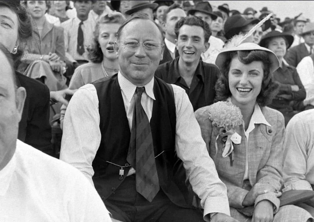 David Harold Byrd at UT football game, Nov. 14, 1941.