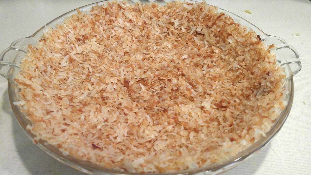 Toasted coconut pie crust