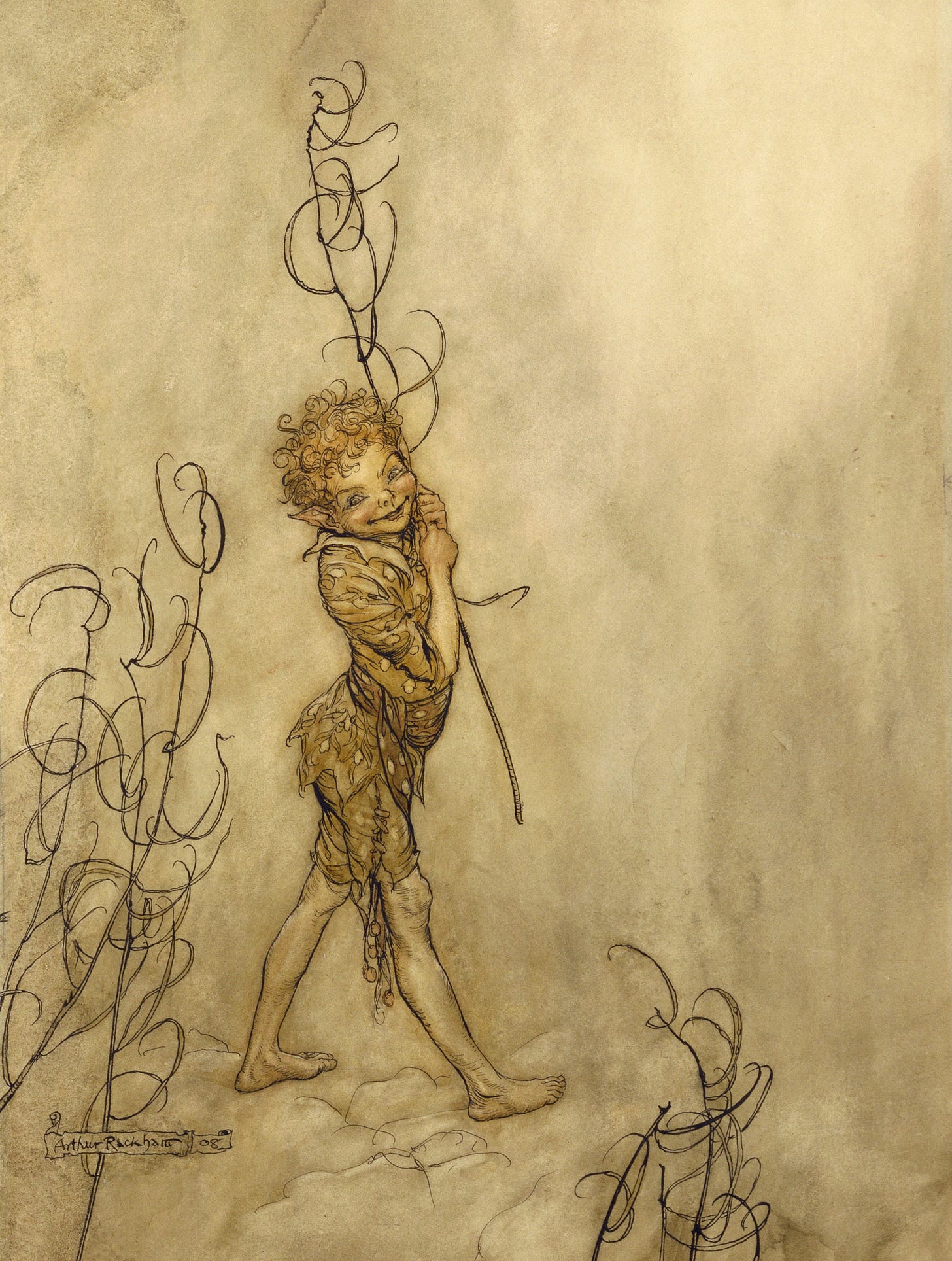 Art: Puck - "Lord what fools these mortals be" by Arthur Rackham