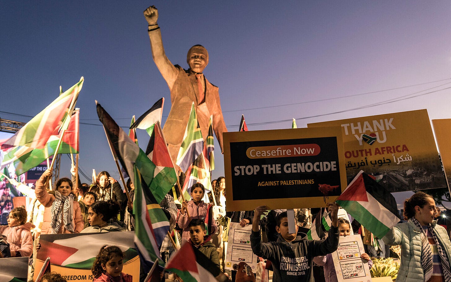Palestinians in West Bank rally in support of South Africa over 'genocide'  case | The Times of Israel