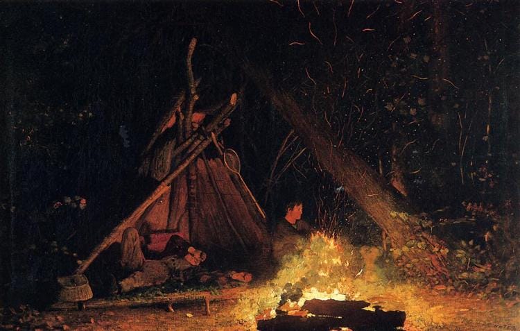 Camp Fire - Winslow Homer - WikiArt.org