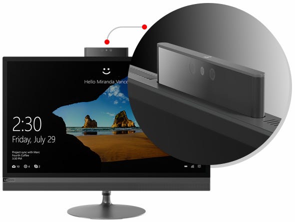 lenovo camera on top of monitor